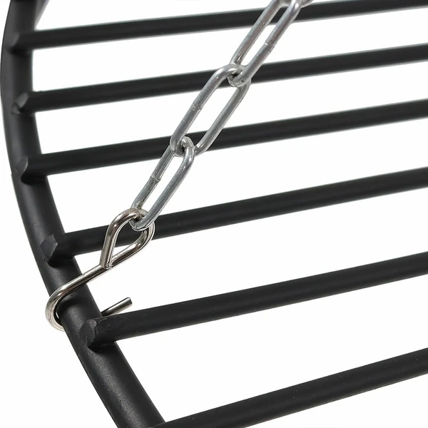 Sunnydaze 22 Inch Black Steel Tripod Fire Pit Cooking Grate 5 Sunnydaze 22 Inch Black Steel Tripod Fire Pit Cooking Grate - Image 3