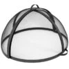 Sunnydaze 22 Inch Round Black Heavy-Duty Steel Mesh Easy Opening Fire Pit Spark Screen