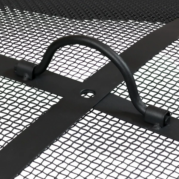 Sunnydaze 22 Inch Round Black Heavy-Duty Steel Mesh Fire Pit Spark Screen 5 Sunnydaze 22 Inch Round Black Heavy-Duty Steel Mesh Fire Pit Spark Screen - Image 3