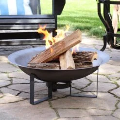 Sunnydaze 23 Inch Cast Iron Modern Outdoor Wood Burning Bowl -Fire Pit Shop sunnydaze 23 inch cast iron modern outdoor wood burning bowl 9