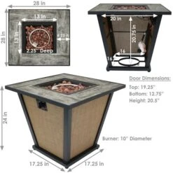 Sunnydaze 28 Inch Reykir Propane Fire Pit Table - Manual Ignition -Fire Pit Shop sunnydaze 28 inch reykir propane fire pit table manual ignition 63