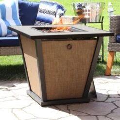 Sunnydaze 28 Inch Reykir Propane Fire Pit Table - Manual Ignition -Fire Pit Shop sunnydaze 28 inch reykir propane fire pit table manual ignition 65