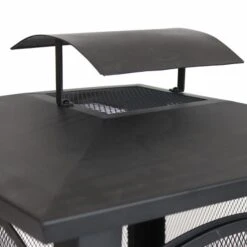 Sunnydaze 32 Inch Black Steel Pagoda Style Outdoor Wood Burning Fire Pit -Fire Pit Shop sunnydaze 32 inch black steel pagoda style outdoor wood burning fire pit 11