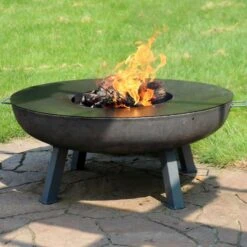 Sunnydaze 40 Inch Cast Iron Outdoor Wood Burning Fire Pit With Cooking Ledge 5 Sunnydaze 40 Inch Cast Iron Outdoor Wood Burning Fire Pit With Cooking Ledge -Fire Pit Shop sunnydaze 40 inch cast iron outdoor wood burning fire pit with cooking ledge 9
