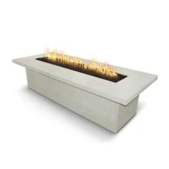 The Outdoor Plus 120 X 48 Inch Newport Concrete Gas Fire Table
