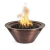 The Outdoor Plus 24 Inch Cazo Hammered Copper Gas Fire Bowl