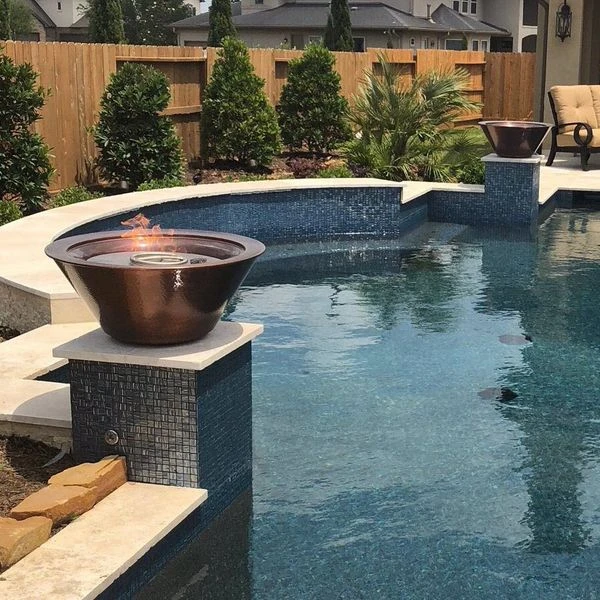 The Outdoor Plus 24 Inch Cazo Hammered Copper Gas Fire Bowl 4 The Outdoor Plus 24 Inch Cazo Hammered Copper Gas Fire Bowl - Image 2