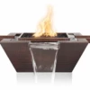The Outdoor Plus 30 Inch Maya Hammered Copper Gas Fire And Water Bowl - 4-Way Spill -Fire Pit Shop the outdoor plus 30 inch maya hammered copper gas fire and water bowl 4 way spill 38