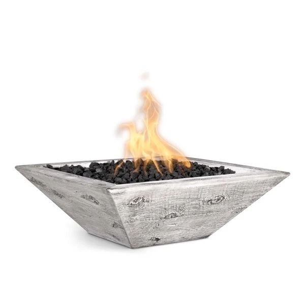 The Outdoor Plus 30 Inch Maya Wood Grain Gas Fire Bowl 3 The Outdoor Plus 30 Inch Maya Wood Grain Gas Fire Bowl