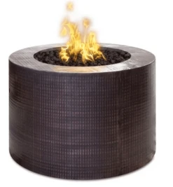The Outdoor Plus 42 Inch Beverly Hammered Copper Gas Fire Pit
