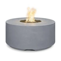 The Outdoor Plus 46 Inch Florence Concrete Fire Pit - Match Lit