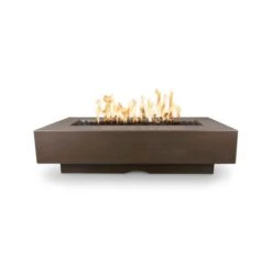 The Outdoor Plus 48 Inch Del Mar Concrete Gas Fire Pit With Flame Sense - Match Lit Ignition