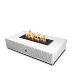 The Outdoor Plus 48 Inch Manila LED Powder Coat Steel Gas Fire Pit