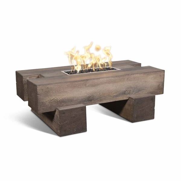 The Outdoor Plus 48 Inch Palo Wood Grain GFRC Gas Fire Pit With Flame Sense 3 The Outdoor Plus 48 Inch Palo Wood Grain GFRC Gas Fire Pit With Flame Sense