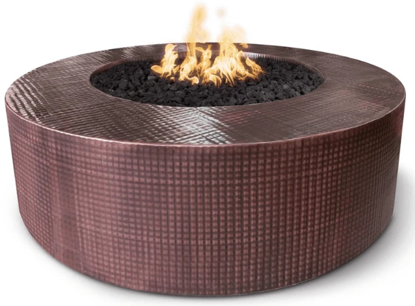 The Outdoor Plus 48 X 24 Inch Unity Hammered Copper Gas Fire Pit 3 The Outdoor Plus 48 X 24 Inch Unity Hammered Copper Gas Fire Pit