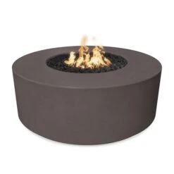 The Outdoor Plus 54 Inch Florence Concrete Fire Pit - Push-Button Flame Sense System