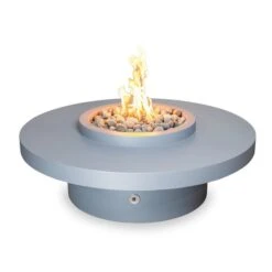 The Outdoor Plus 60 X 16 Inch Coastline Powder Coated Metal Gas Fire Pit Table