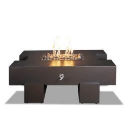 The Outdoor Plus 72 Inch Palo Powder Coat Steel Gas Fire Pit
