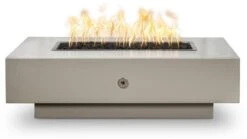 The Outdoor Plus 84 Inch Coronado Hammered Copper Gas Fire Pit With Flame Sense