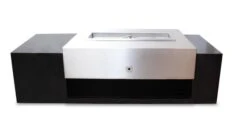 The Outdoor Plus Off Set Harbor Powder Coated Metal Gas Fire Pit