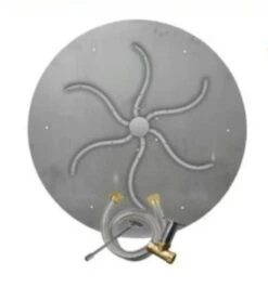 TrueFlame Flat Round Fire Pit Pan And Octoburner Kit - Match Lit