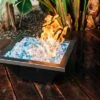 TrueFlame Lavelle Stainless Steel Square Fire Bowl -Fire Pit Shop trueflame lavelle stainless steel square fire bowl 60