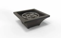 TrueFlame Lavelle Stainless Steel Square Fire Bowl -Fire Pit Shop trueflame lavelle stainless steel square fire bowl 64