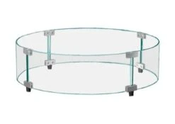 TrueFlame Round Tempered Glass Fire Pit Windshield Kit