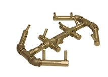 Warming Trends 18 Inch Crossfire Square Fire Pit Kit With Flex Line - 140,000 BTU