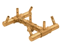 Warming Trends 18 Inch Crossfire Square Fire Pit Kit With Flex Line - 84,000 BTU