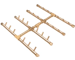 Warming Trends 20 X 18 Inch Crossfire Square Tree Fire Pit Burner With Flex Line - 240,000 BTU